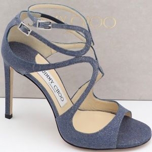 Jimmy CHOO Lang Blue Glitter size 40